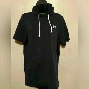 Under Armour Men's Black Sportstyle Terry Short Sleeve Hoodie